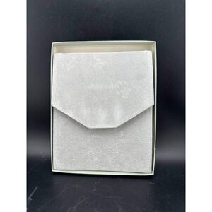 Nordstrom Grey Suede Jewelry Travel Roll Organizer Pouch with Box - 058 (73)